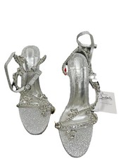 Christian Louboutin Sandalo Gioiello Argento 38 n 5 Swarovski Tacco 10 Comenuove