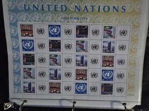 UN 2007 PERSONALIZED NEW YORK CITY SHEET SCOTT 934 - 938 MNH (S-17)