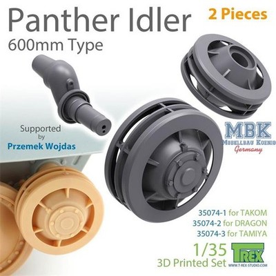 T-Rex Studio TREX35074-1 Panther Idler 600 mm Type - Spannrad Takom