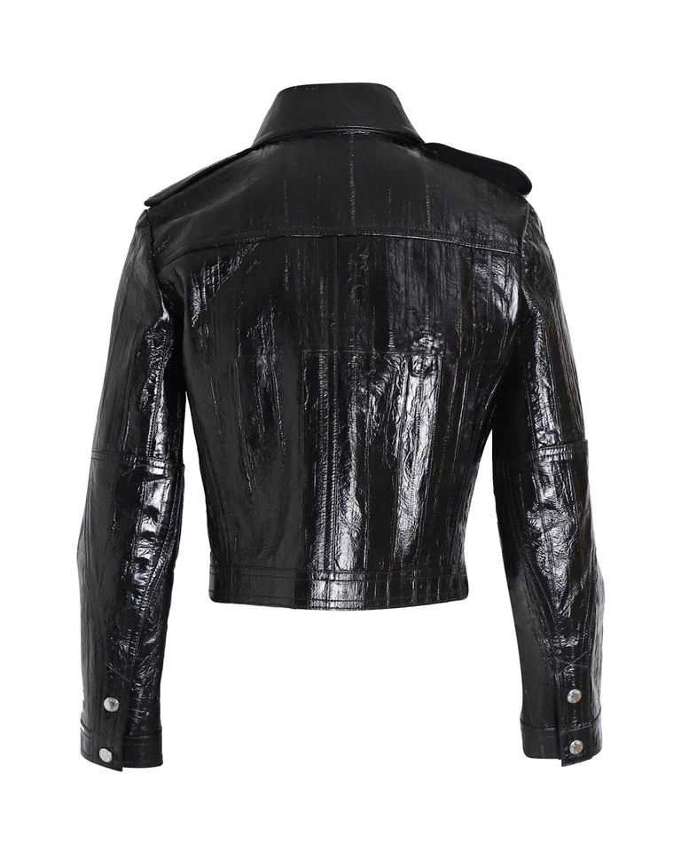 Louis Vuitton Cropped Jacket in Black Leather - Image 3 of 3