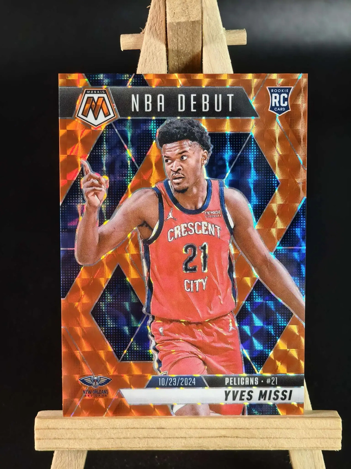 YVES MISSI 2024-25 MOSAIC NBA DEBUT ROOKIE ORANGE PRIZM RC /249 Pelicans J67