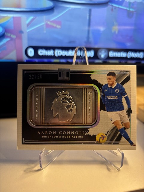 Aaron Connolly Impeccable 1 Troy Ounce Silver Bar .999 Fine 2020/21 Panini /29