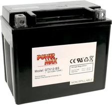 Power Max Maintenance-Free Battery YTX12-BS #GTX12-BS for ATV/UTV
