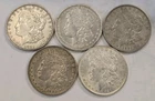 5 Morgan Silver Dollars - 5 Coin Lot - SKu18