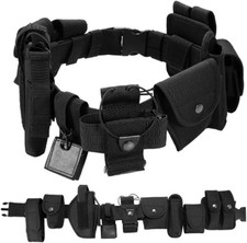 Multifunctional Belt Outdoor Tactical Utility Kit Duty Belt with 9 Pouches Set