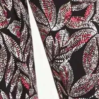 Jones New York Women's Pants Sz L Printed Moss Crepe Wide-Leg - Image 2 of 3