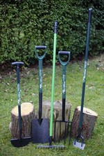 GARDENMANN Set of 3- 5 Gardening Tools Shovel Spade Fork Rake Hoe Edging Ironn