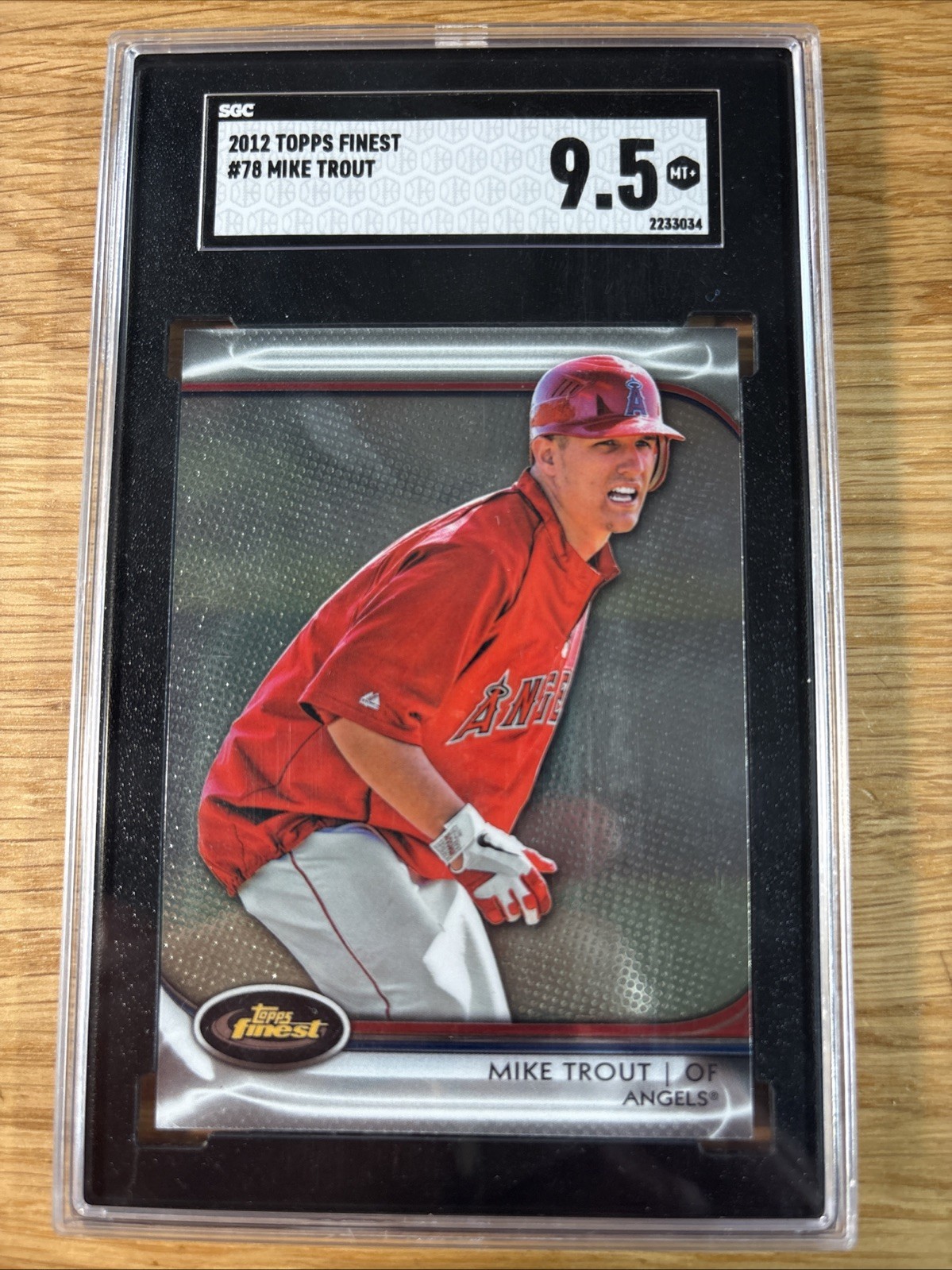 2012 Topps Finest - Mike Trout #78 SGC 9.5 Mint+ California Angels Star