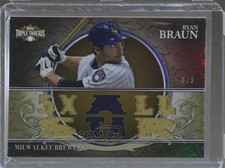 2013 Topps Triple Threads Relics Gold 8/9 Ryan Braun #TTR-RB3 9o3