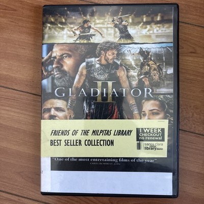 Gladiator II (DVD, 2024) Denzel Washington Ridley Scott Ex Library Mint Disc