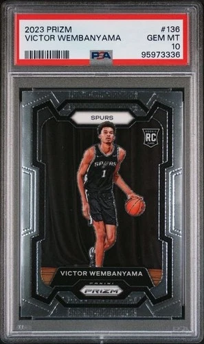 2023-24 PANINI PRIZM VICTOR WEMBANYAMA RC - #136 - SAN ANTONIO SPURS - PSA 10