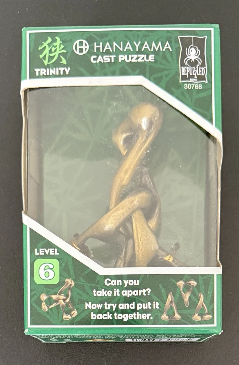 Hanayama Nivel 6 Trinity - Rompecabezas De Metal Extremo - Brain Teaser Certificado Por Mensa - Desafío Para Mentes