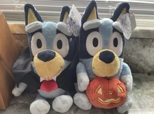 Bluey Halloween Plush Vampire And Pumpkin 12  