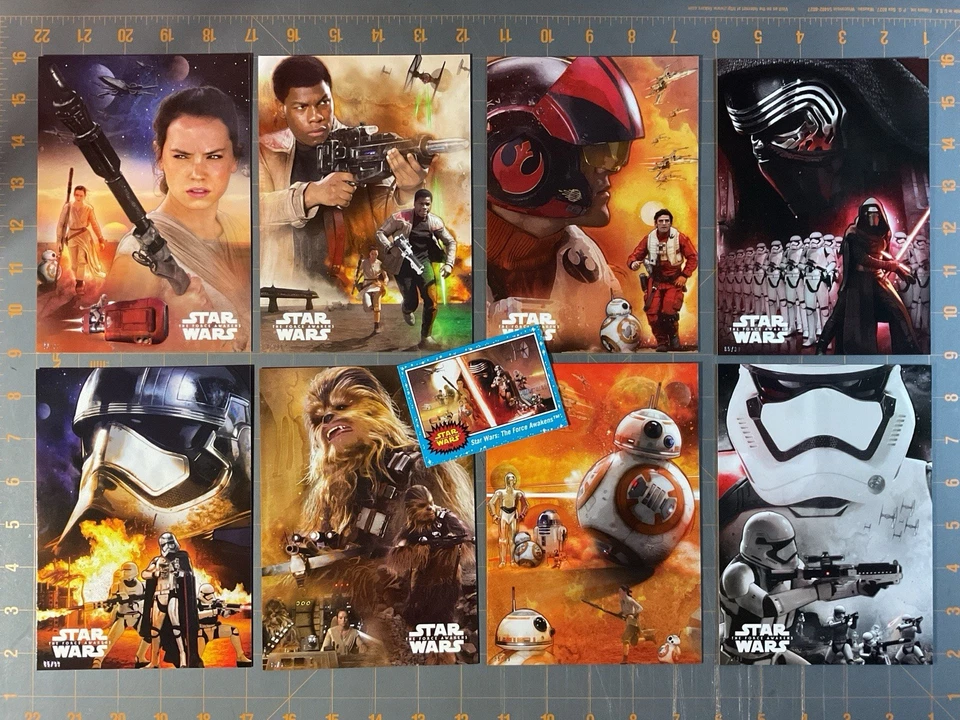TOPPS / Star Wars The Force Awakens -OVERSIZED MONTAGE CARD SET sn. 89/99 (2015) - Image 4 of 4