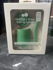 EZ PZ Mini Cup + Straw Training System Toddler 100% Silicone 4oz Teal 12m+