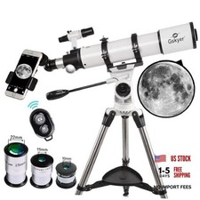 Telescope 600x90mm AZ Astronomical Refractor Telescope for Adults White