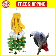 KINTOR Bird Chewing Toy Large Medium Parrot Cage Bite Toys African Grey Macaws C