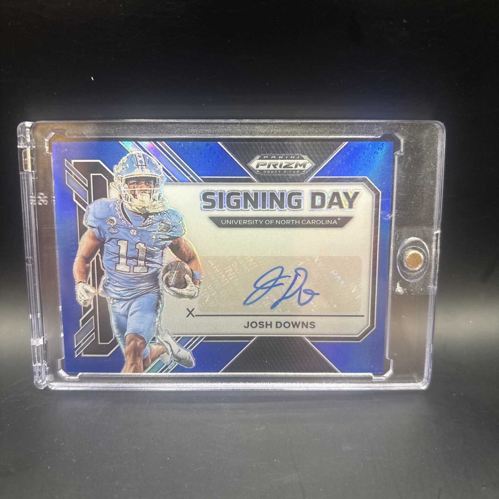 Josh Downs Panini Prizm Draft Picks Signing Day #SDJOD Blue