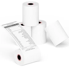 2 1/4''x 85' Thermal Receipt Paper Rolls, POS Cash Register Paper Roll (5 Rol...
