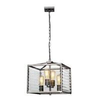 Pendelleuchte HäNgelampe Pendellampe Industrial Glas Wohnzimmerleuchte Silber