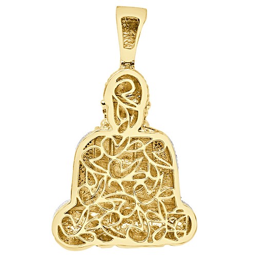 Echter echter natürlicher Diamant Gautama Buddha Meditation Anhänger Charm groß 2,65 Zoll - Bild 7 von 18