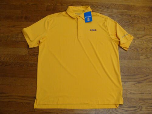 LSU Tigers New Columbia Golf NCAA Licensed Apparel Short Sleeve Polo Shirt XL