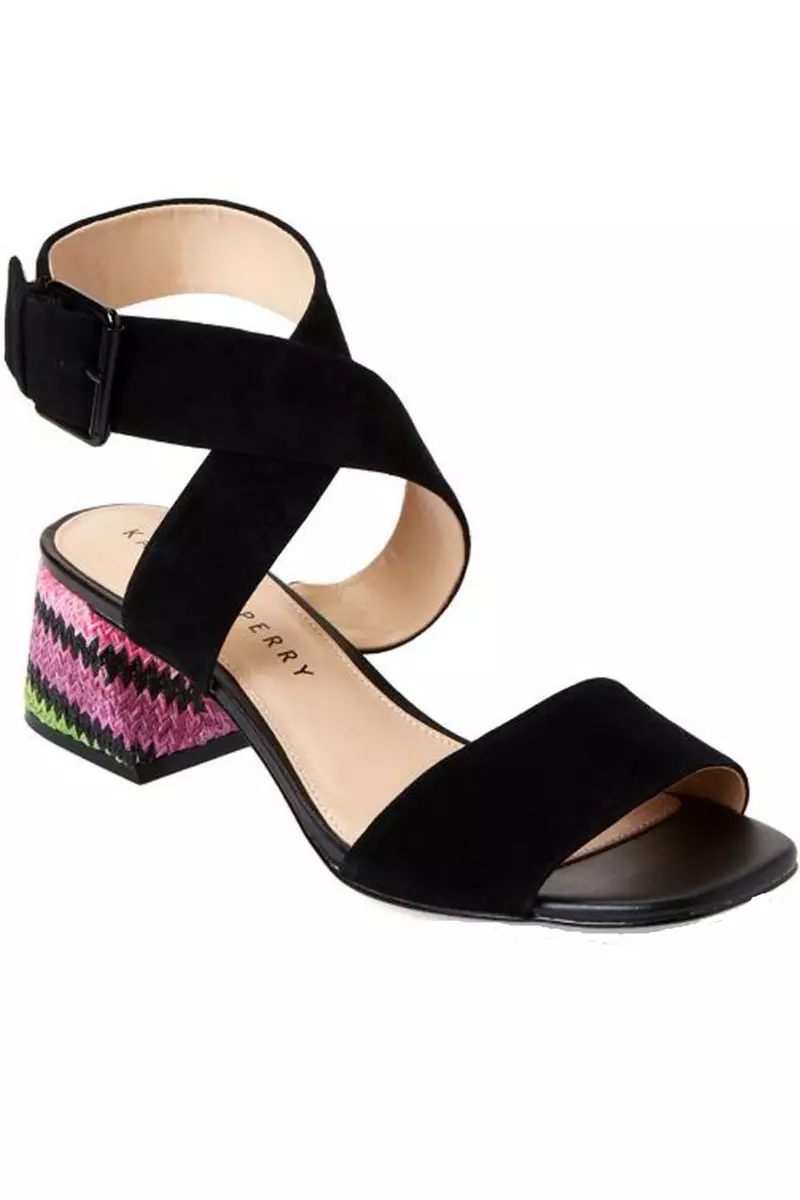 Katy Perry Ankle Strap Heeled Sandals The Albee Black eBay