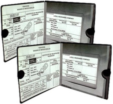 ESSENTIAL Car Auto Insurance Registration BLACK Document Wallet Holders 2 Pack