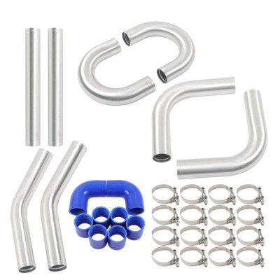 LABLT 2.5'' Universal Turbo Intercooler Elbow Pipe Kit + Silicone Hose + Clamp