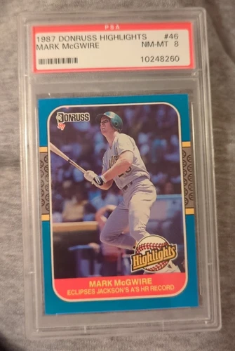 1987 MARK MCGWIRE DONRUSS HIGHLIGHTS PSA 8