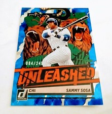 2021 Panini Donruss SAMMY SOSA Unleashed BLUE HOLO FOIL SSP (84/249) MINT CUBS