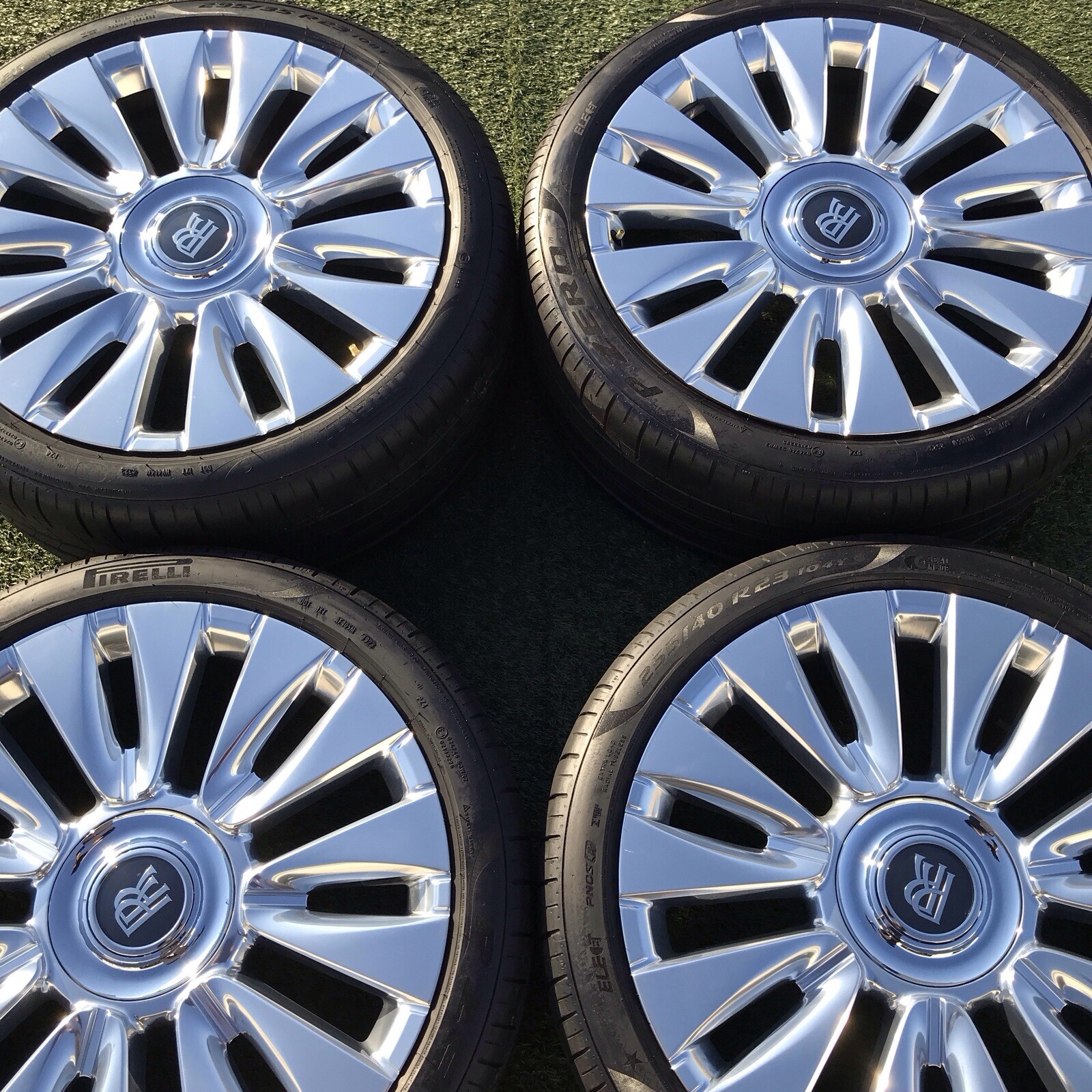 23 ROLLS ROYCE SPECTRE RIMS TIRES OEM STOCK ORIGINAL WHEELS NEW SET