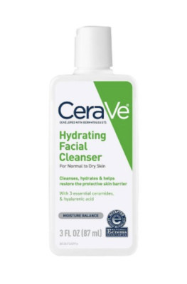 CeraVe Hydrating Facial Cleanser, For Normal to Dry Skin, 3 fl oz (87 ml)