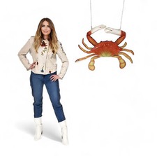 Crab Statue - Large Crab Statue Red - Red Crab Statue Hanging 3FT