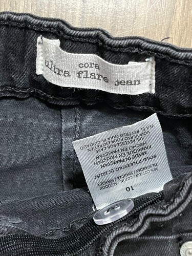 Jessica Simpson Jeans, Youth Girls 10, Black Cora Ultra Flare Jeans Bell Bottom - Picture 8 of 10