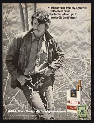 1971 Old Gold Filters Cigarettes Real Tobacco Flavor Independent People  Print Ad