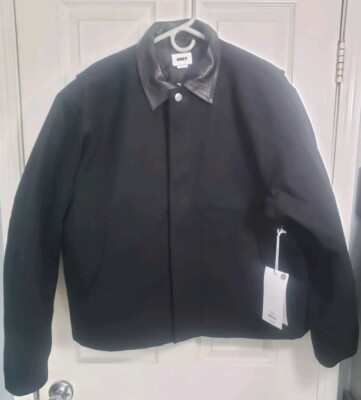 New Obey Chisel Melton Jacket Sz L 