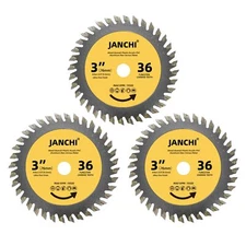 3PACK 3-Inch(75Mm) 36T TCT Circular Saw Blade with 3/8-Inch(9.5Mm) Arbor, Fast C