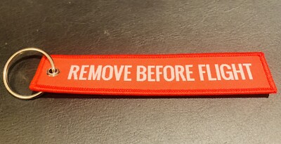 ANHÄNGER - REMOVE BEFORE FLIGHT Schlüsselanhänger NEU in ROT 13 x 2,7cm