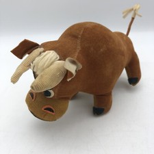 Vintage Dakin Dream Pets Sawdust Stuffed Animal Brown Bull.