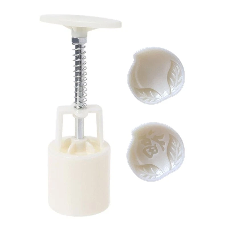 25g Cute Peach Shaped Plastic Mooncake Moulds Mooncake Stamps Baking Accessories
