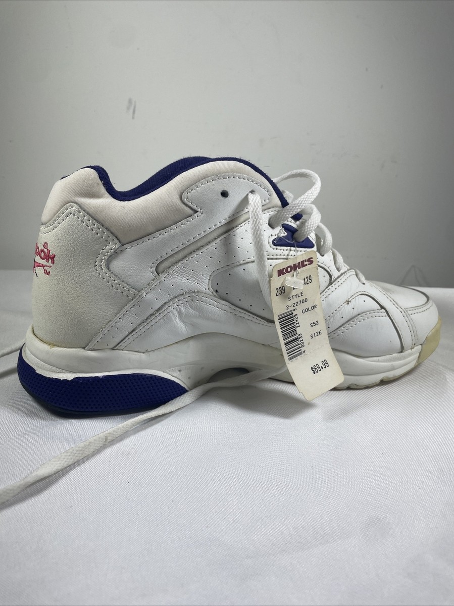 れいこページ Reebok 90s Womens Hexalite 2-22700 Sz 8 White Purple Leather High