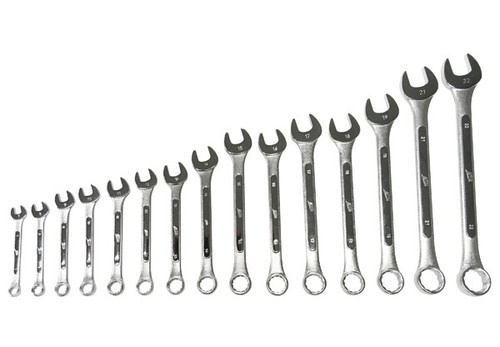 Metric Raised Panel Combination Wrench Set 15 PC - Picture 2 of 3