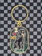 I LOVE MY POODLE Black  KEYCHAIN POODLE SUNCATCHER KEYRING 
