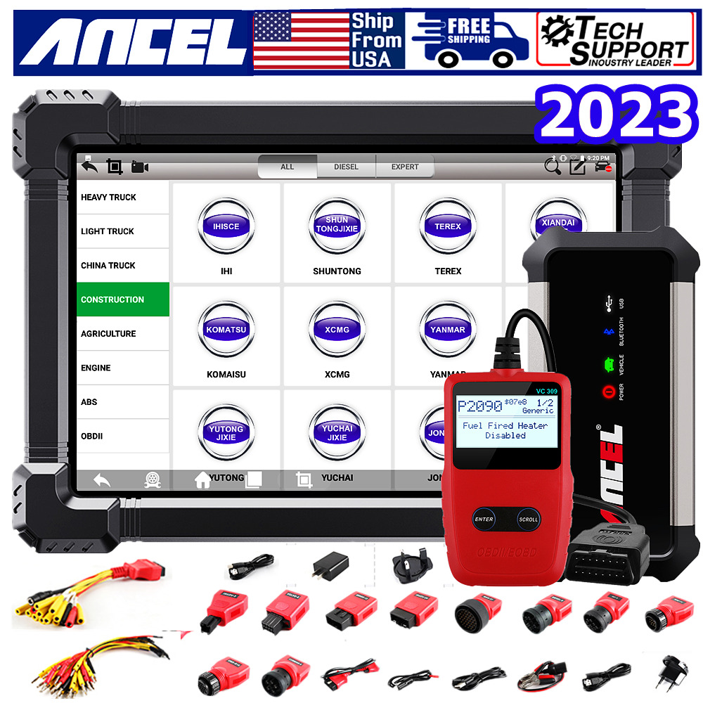 X7 HD 24V 12V Diesel Heavy Duty Truck Scanner ECU Coding All System DPF  Regen