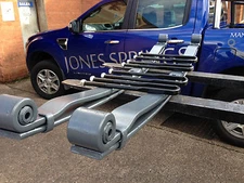 PAIR OF DAF 45 LF 7.5T HEAVY DUTY 2 LEAF REAR SPRINGS COMPLETE WITH U BOLTS