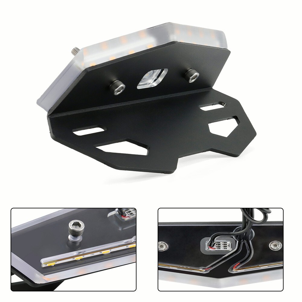 License Plate Holder Tail Tidy LED Light For KAWASAKI NINJA ZX6R