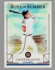 2024 Panini Boys of Summer Chipper Jones Red Foil Baseball Card 092/149