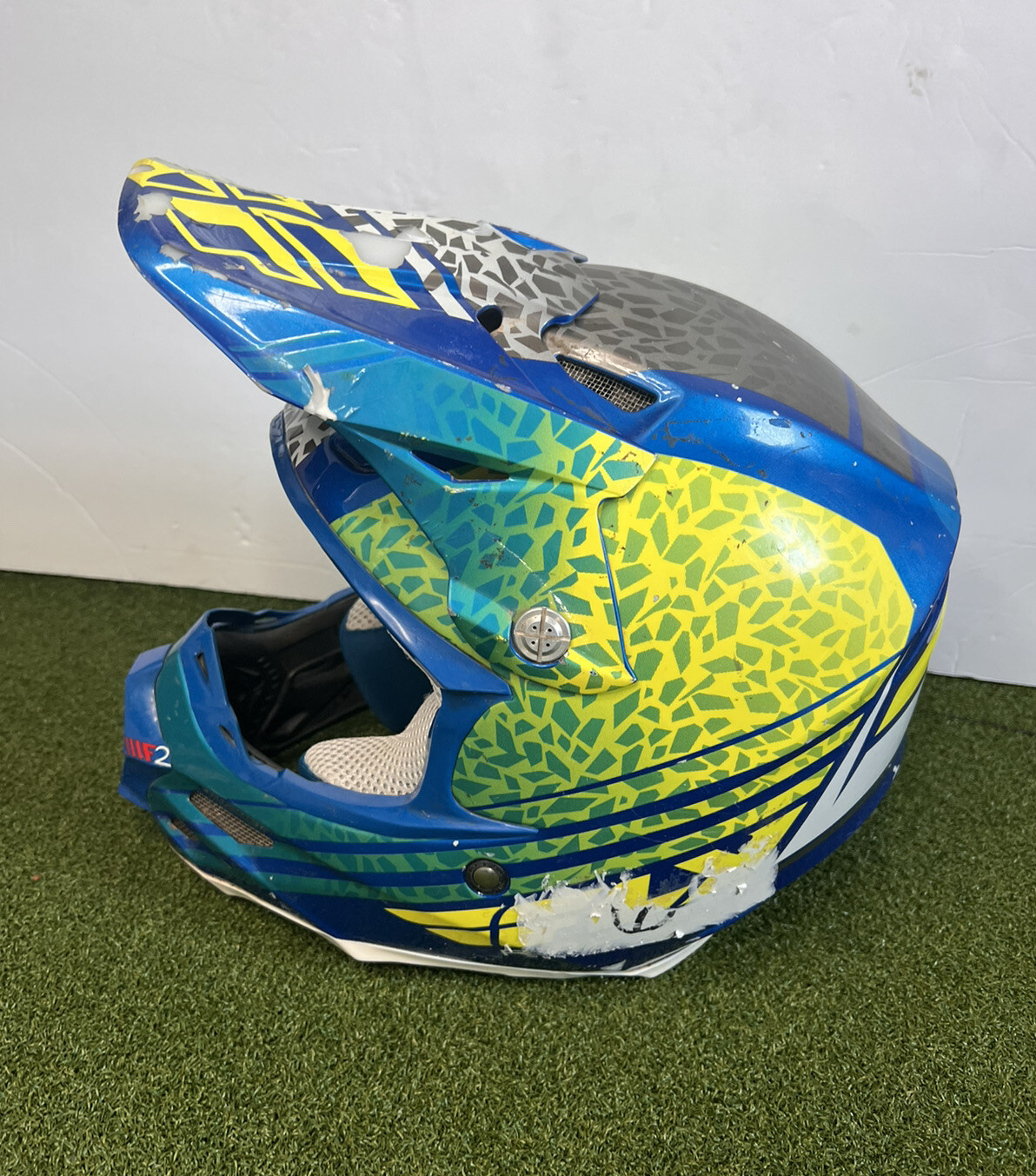 Fly Racing F2 DOT FMVSS No. 218 SNELL Helmet ATV Racing Large 5960cm