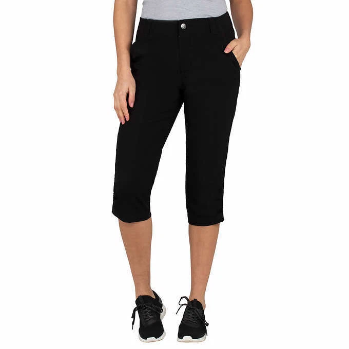 Black stretch 2024 capri pants